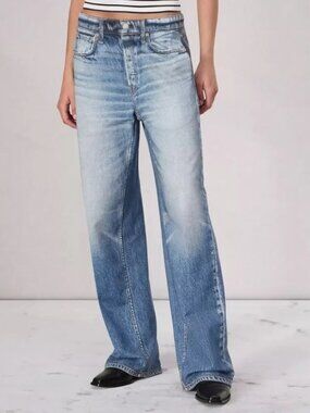 NEW NWT! MILA ROSABELLA SWEATPANT JEANS STRETCH KNIT WIDE STRAIGHT HIGH RISE XL